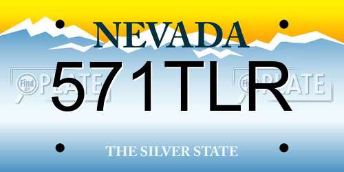 571TLR Nevada License Plate