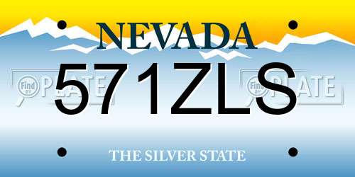 571ZLS Nevada License Plate
