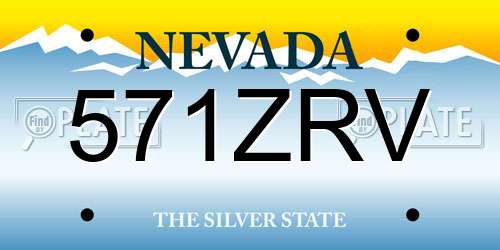 571ZRV Nevada License Plate