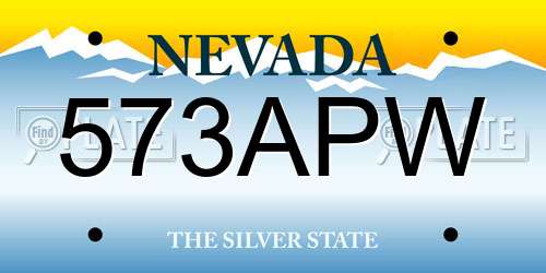 573APW Nevada License Plate