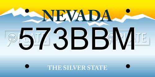 573BBM Nevada License Plate