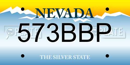 573BBP Nevada License Plate