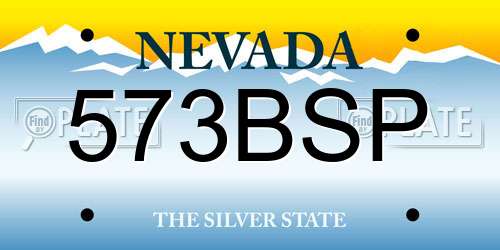 573BSP Nevada License Plate