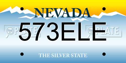 573ELE Nevada License Plate