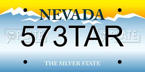 573TAR Nevada License Plate