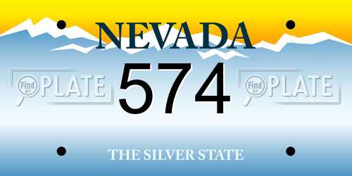 574 Nevada License Plate