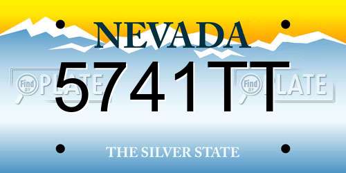 5741TT Nevada License Plate