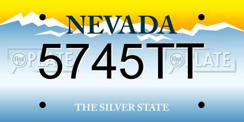 5745TT Nevada License Plate