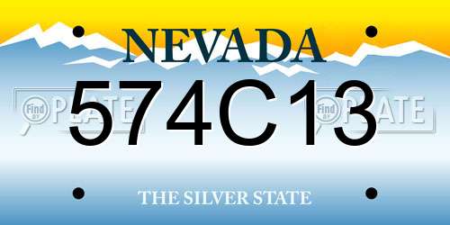 574C13 Nevada License Plate