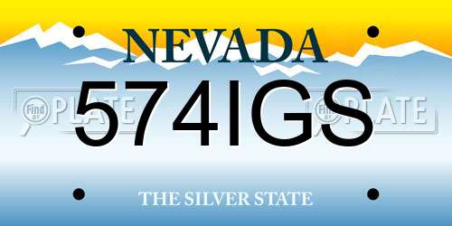 574IGS Nevada License Plate