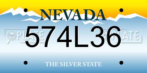 574L36 Nevada License Plate
