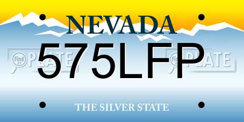 575LFP Nevada License Plate