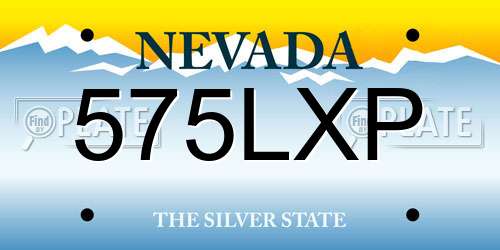 575LXP Nevada License Plate