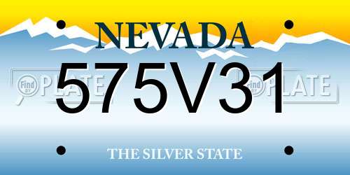 575V31 Nevada License Plate