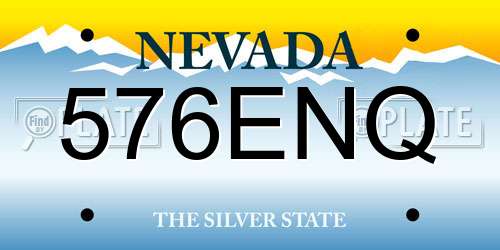 576ENQ Nevada License Plate