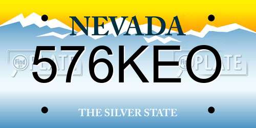 576KEO Nevada License Plate