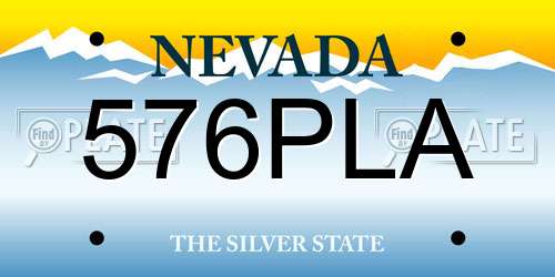 576PLA Nevada License Plate