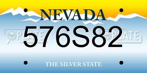 576S82 Nevada License Plate