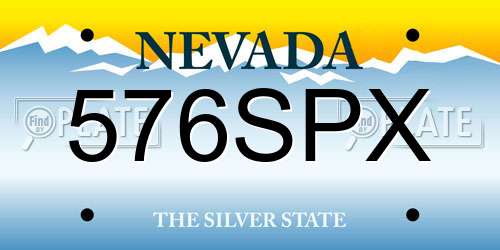 576SPX Nevada License Plate