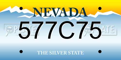 577C75 Nevada License Plate