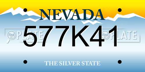 577K41 Nevada License Plate