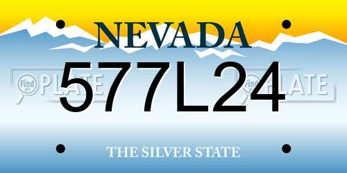 577L24 Nevada License Plate