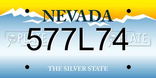 577L74 Nevada License Plate