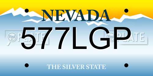 577LGP Nevada License Plate
