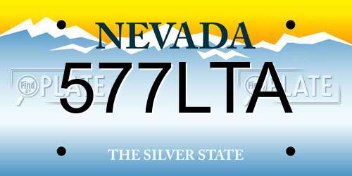 577LTA Nevada License Plate