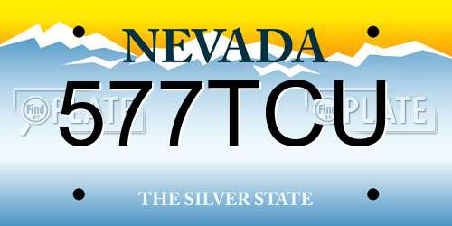 577TCU Nevada License Plate