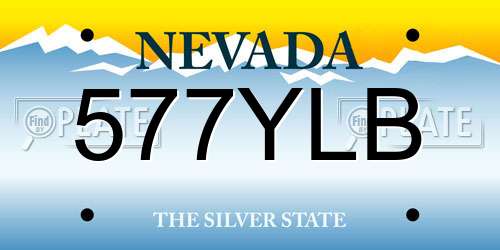 577YLB Nevada License Plate