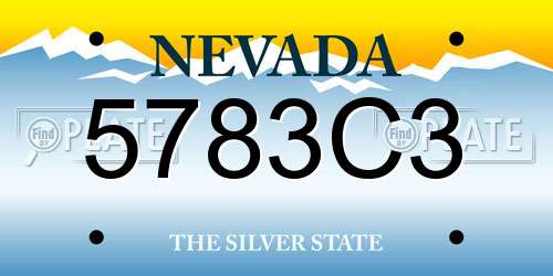 5783C3 Nevada License Plate