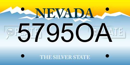 5795OA Nevada License Plate