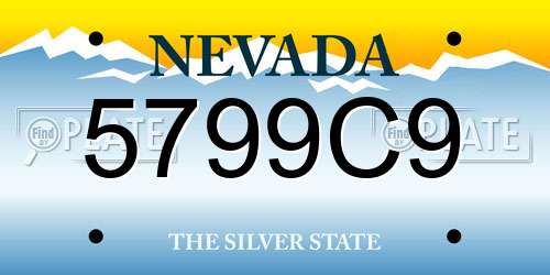 5799C9 Nevada License Plate