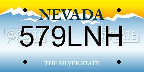 579LNH Nevada License Plate