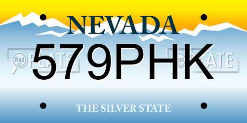 579PHK Nevada License Plate