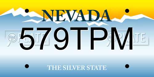 579TPM Nevada License Plate