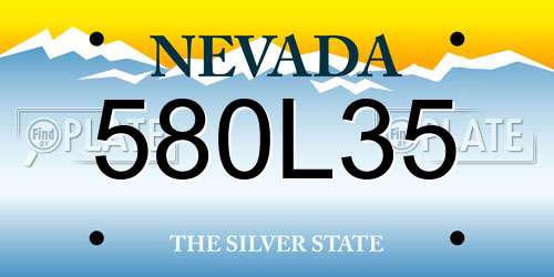 580L35 Nevada License Plate