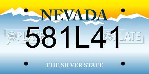 581L41 Nevada License Plate