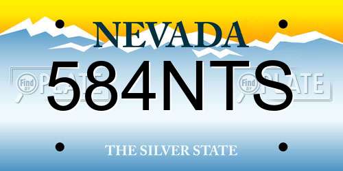 584NTS Nevada License Plate
