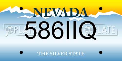 586IIQ Nevada License Plate