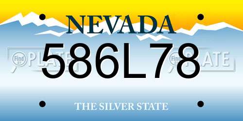 586L78 Nevada License Plate