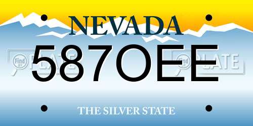 587OEE Nevada License Plate