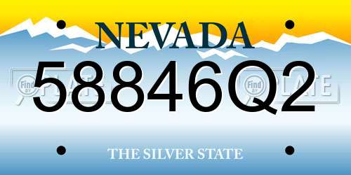 58846Q2 Nevada License Plate