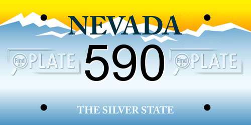 590 Nevada License Plate