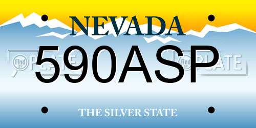 590ASP Nevada License Plate