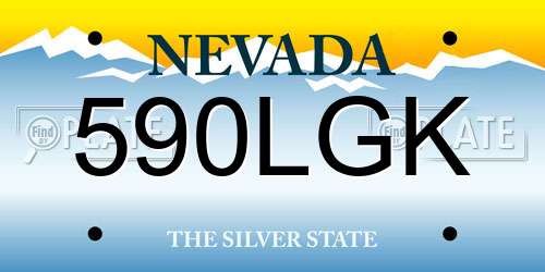 590LGK Nevada License Plate