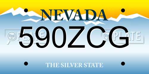 590ZCG Nevada License Plate
