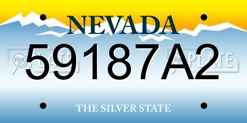 59187A2 Nevada License Plate
