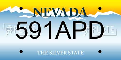 591APD Nevada License Plate